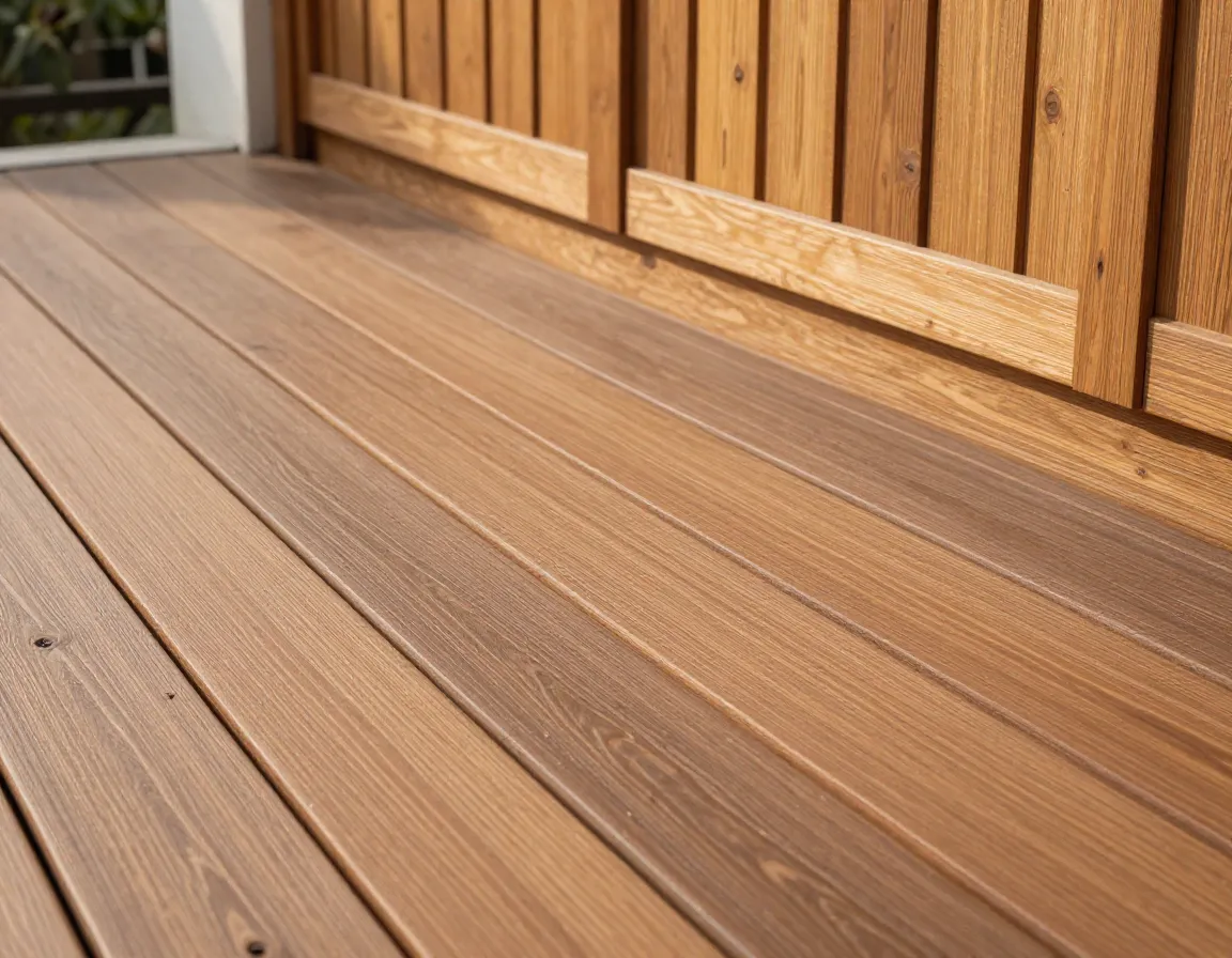 Outdoor recreation surface coordinated with interior design